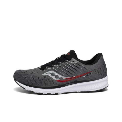 Saucony Ride 13 Low Топ Беговые кроссовки Мужской Угольный черный