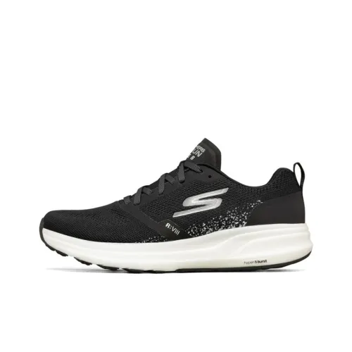 Skechers Go Run Ride 8 Low Топ Беговые кроссовки Мужской Черный белый
