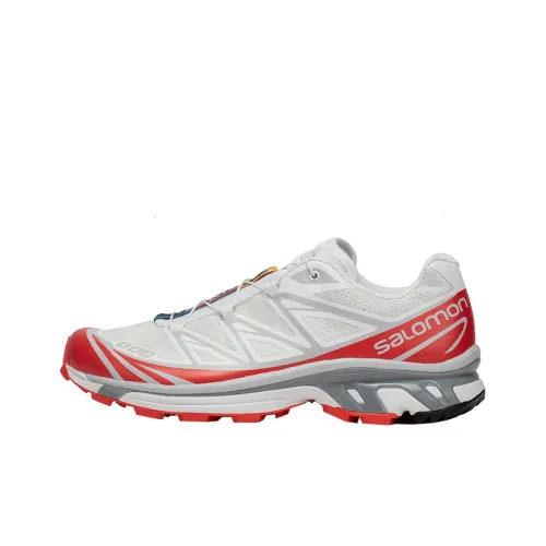SALOMON XT 6 Дышащий и Легкий Низкий Топ Беговые Кроссовки Унисекс Белый Красный