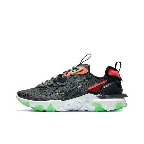 nike React Vision Shock Absorbers Противоскользящие Устойчивые к истиранию Низкий Топ Повседневные Беговые кроссовки Мужские Черный Красный Зеленый