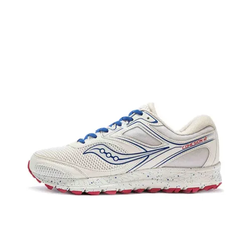 Saucony Cohesion 12 Противоскользящие Устойчивые к износу Легкие Низкие Кроссовки для Беговых Пути Мужские Экрю Синий