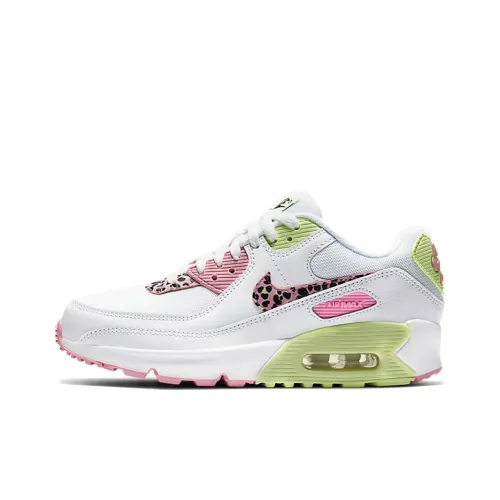 Nike Air Max 90 Low Топ Повседневные Беговые Кроссовки Женские Белые Желтые Розовые