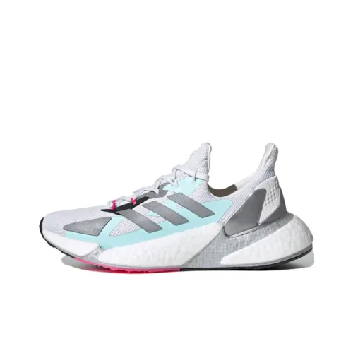 Adidas X9000l4 Амортизация Дышащий Резистентный к истиранию Низкий Топ Марафон Беговые кроссовки Женские Серый Белый Зеленый