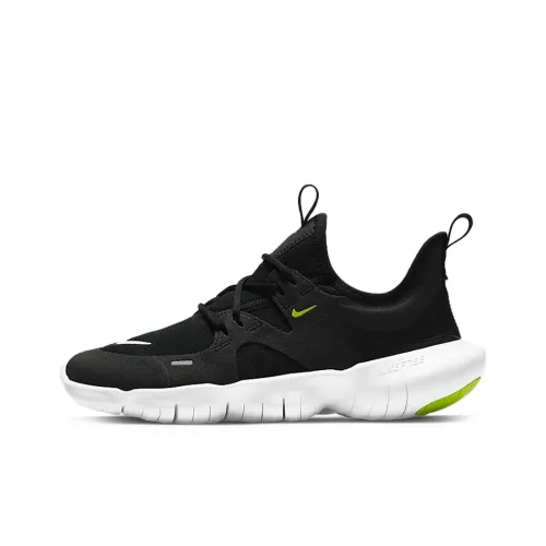 Nike Free Rn 5,0 Амортизаторы Slip-resistant Низкий топ Повседневные Беговые кроссовки Женские Черный Зеленый