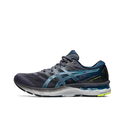 Asics Gel Nimbus 23 Low Топ Беговые кроссовки Мужские Серый Синий