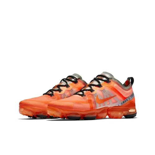 Nike VaporMax 2019 Амортизация Поддержка Низкий Топ Беговые кроссовки Мужские Оранжевые Выпуск 2019 года