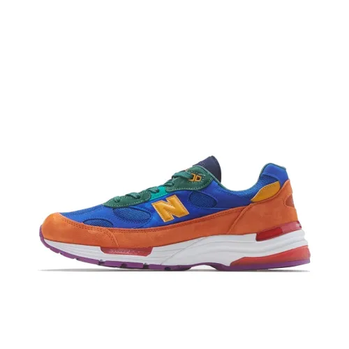 New Balance NB 992 Low Топ Тренировочные Беговые Кроссовки Унисекс Оранжевый Синий Сделано в США
