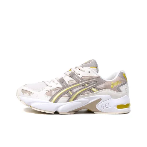Asics Gel Kayano 5 Low Топ Беговые кроссовки Унисекс Желтый Бежевый Белый