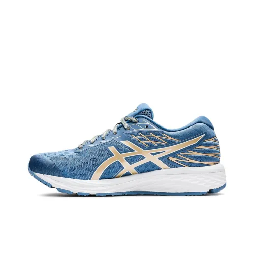 Asics Gel CUMULUS 21 Low Топ Беговые кроссовки Женские Синий Желтый