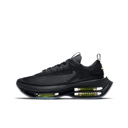 Nike Zoom Double Stacked Амортизация Износостойкий Низкий Топ Повседневные Беговые Кроссовки Женские Черный Желтый