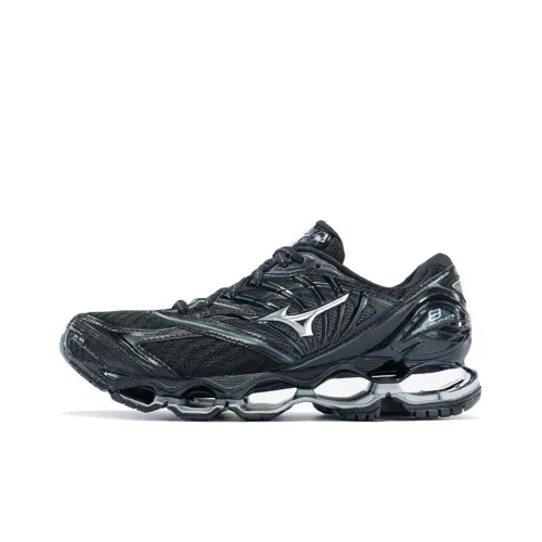 Mizuno Prophecy 8 Дышащие Низкие Кроссовки для Бега Мужские Серебряные Черные