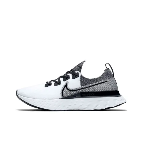 Nike React Infinity Run Flyknit 1 Амортизаторы Shock противоскользящие низкий топ кроссовки для бега на марафон мужские белый и черный