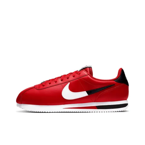 Nike Cortez Slip-resistant Abrasion-resistant Low-top Беговые кроссовки Мужские Красный Белый Черный