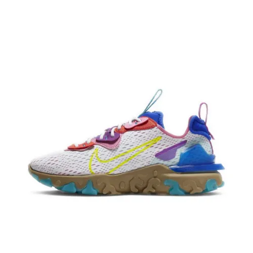 Nike React Vision Slip Легкий Низкий Топ Марафон Беговые кроссовки Женские Многоцветный