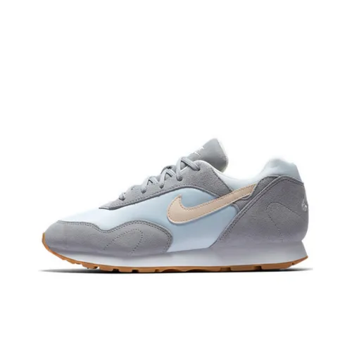 Nike Outburst Shock Absorbers Slip-Resistant Low Top Marathon Running Shoes Women's Gray Blue Найк Outburst Shock Absorbers Низкий топ Марафон Беговые кроссовки Женские Серый Синий
