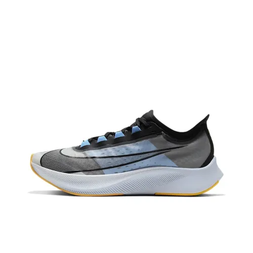 Nike Zoom Fly 3 Non Slip Легкий Низкий Топ Беговые кроссовки Унисекс Черный Синий