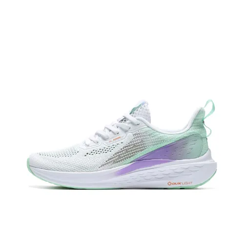 361° Flying Рыбка 1 Дышащий Низкий Топ Беговые кроссовки Женские Белые