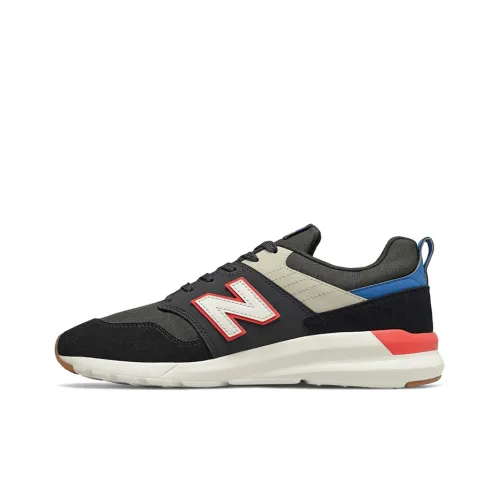 New Balance NB 009 Амортизация Дышащий And Широкий Низкий Топ Беговые кроссовки Мужские Черный Белый Синий