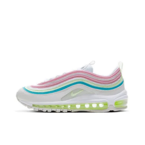 Nike Air Max 97 Амортизация Износостойкий Низкий Топ Беговые кроссовки Женские Белые Розовые