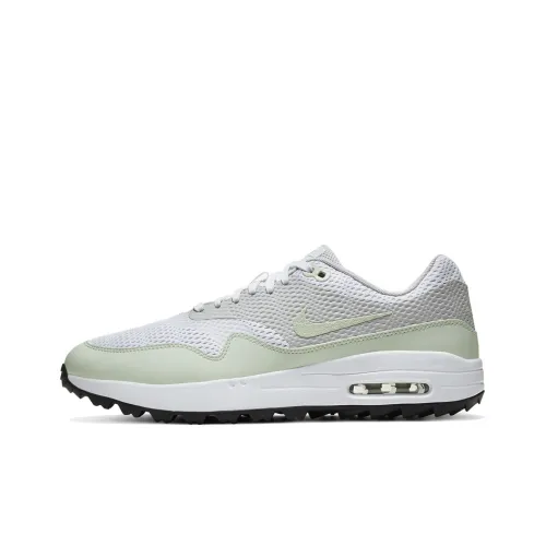 Nike Air Max 1 Low Топ Беговые кроссовки Унисекс Белый