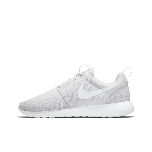 Nike Roshe One Slip Resistant Abrasion Resistant Низкий Топ Беговые кроссовки Унисекс Серый Белый