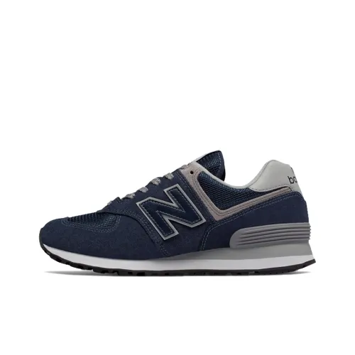 New Balance NB 574 Амортизация Дышащий Легкий Низкий Топ Беговые кроссовки Женские Темно-синий
