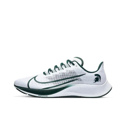 Nike Pegasus 37 Michigan State Low Топ Беговые кроссовки Унисекс Белый Зеленый