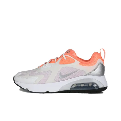 Nike Air Max 200 Амортизация Низкий Топ Марафон Беговые кроссовки Женские Белый Розовый Фиолетовый