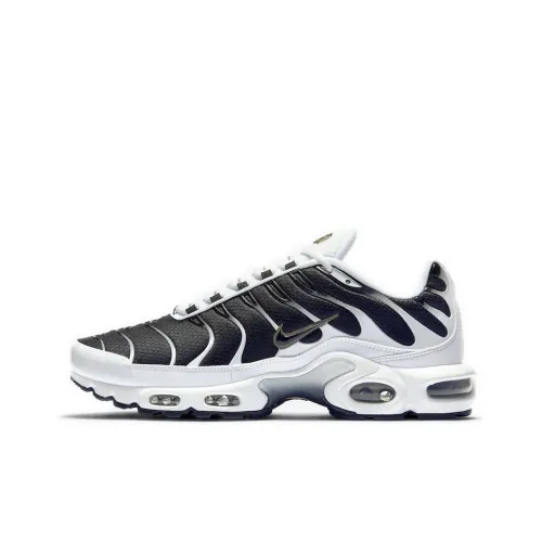 Nike Air Max Plus Low Top Повседневные Беговые Кроссовки Мужские Черно-Белые