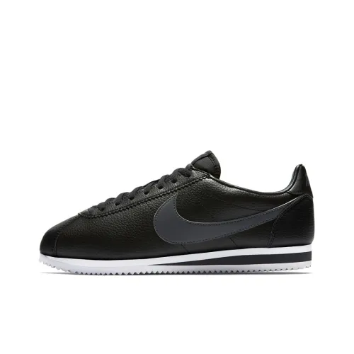 Nike Cortez Shock Absorbers Slip-resistant Abrasion-resistant Low Top Casual Running Shoes Men's Black Gray Найк Кортец Шок Абсорберз Антискользящий Устойчивый к истиранию Низкий Топ Повседневные Беговые Кроссовки Мужские Черный Серый