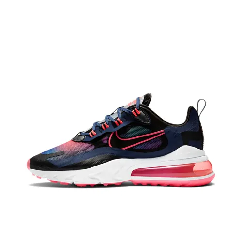 Nike Air Max 270 Low Топ Air Cushion Беговые кроссовки Женские Синий Розовый