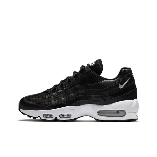 Nike Air Max 95 Low Топ Air Cushion Marathon Беговые кроссовки Женские Черный Белый