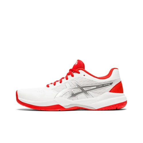 Asics Гель Game 7 Low Топ Беговые кроссовки Женские Белые Красные