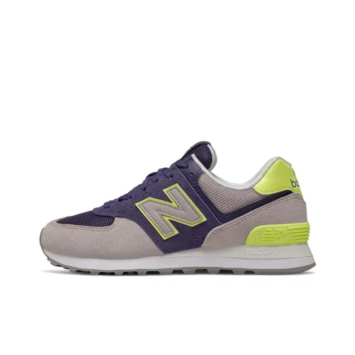 New Balance NB 574 Амортизация Верх Низ Беговые кроссовки Женские Синий Коричневый