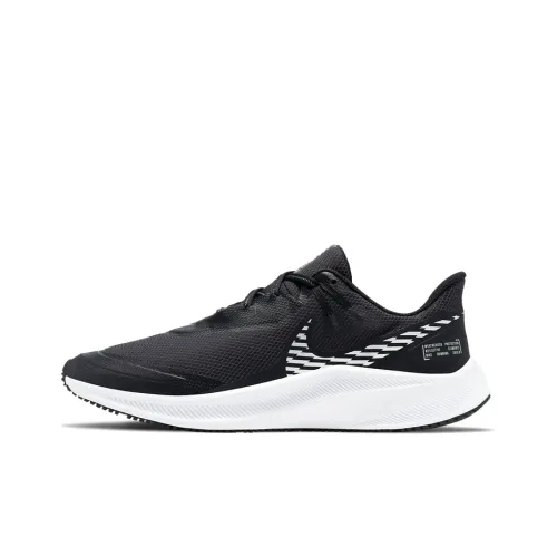 Nike Quest 3 Slip-on Waterproof And Breathable Low-Top Casual Running Shoes Men's Black White