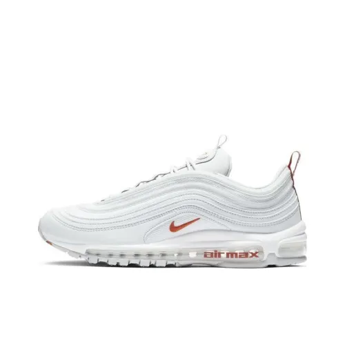 Nike Air Max 97 Low Беговые кроссовки Топ Унисекс Белый Оранжевый
