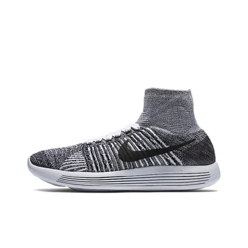 Nike LunarEpic Flyknit Амортизация Противоскользящий Устойчивый к истиранию MID Топ Повседневные Беговые кроссовки