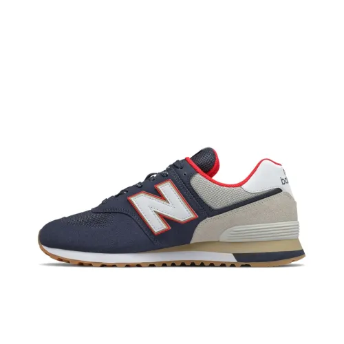 New Balance NB 574 Low Топ Беговые кроссовки Унисекс Синий Белый Серый