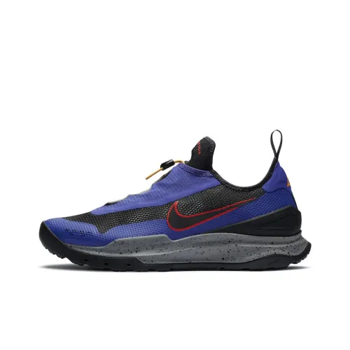 Nike ACG Air Zoom AO Slip-resistant Abrasion-resistant Low Top Casual Running Shoes Unisex Blue Red Найк ACG Air Zoom AO Противоскользящий Устойчивый к истиранию Низкий Топ Повседневные Беговые Кроссовки Унисекс Синий Красный