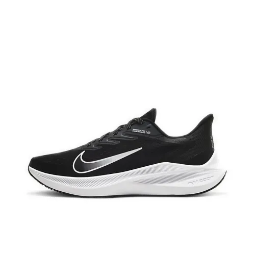 Nike Zoom Winflo 7 Low Топ Повседневные Тренировочные Беговые Кроссовки Женские Черный Белый