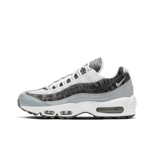 Nike Air Max 95 Low Топ Повседневные Беговые Кроссовки Женские Мраморно-Серый Белый