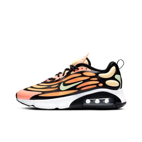 Nike Air Max Exosense Low Топ Air Cushion Повседневные Беговые Кроссовки Мужские Черные Оранжевые