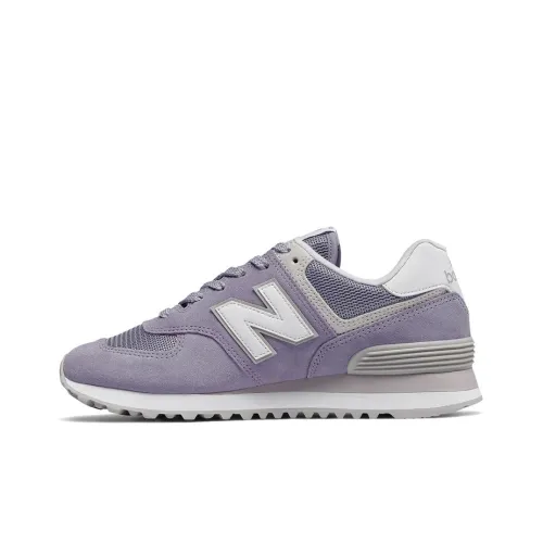 New Balance NB 574 Амортизация Покрытие Низкий Топ Марафон Беговые кроссовки Женские Светло-фиолетовый