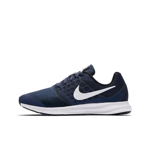 Nike Downshifter 7 Slip-Resistant Breathable Lightweight Low-Top Casual Running Shoes Women's Dark Blue Найк Downshifter 7 Slip-Resistant Дышащий Легкий Низкий Топ Повседневные Беговые Кроссовки Женские Темно-Синий