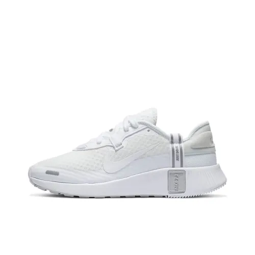 Nike Reposto Shock Absorbers Slip-resistant Low Top Беговые кроссовки Женские Белые Серые
