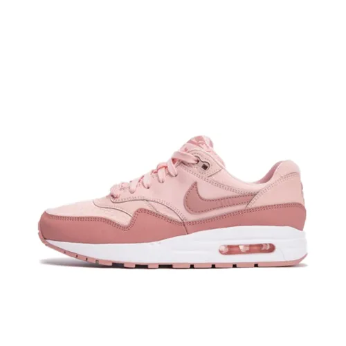 Nike Air Max 1 Low Топ Беговые кроссовки Женские Розово-белый
