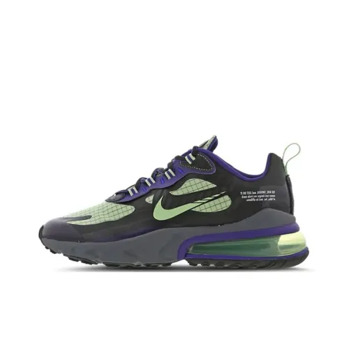 Nike Air Max 270 Low Топ Air Cushion Марафон Беговые кроссовки Мужской Черный Фиолетовый Зеленый