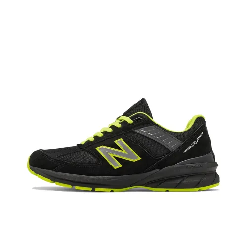 New Balance NB 990 V5 MID Топ Повседневные Беговые Кроссовки Мужские Черные Зеленые Сделано в США