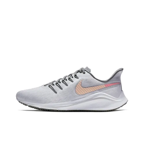 Nike Air Zoom Vomero 14 Non Slip Легкий Низкий Топ Повседневные Беговые кроссовки Женские Серебряный Розовый