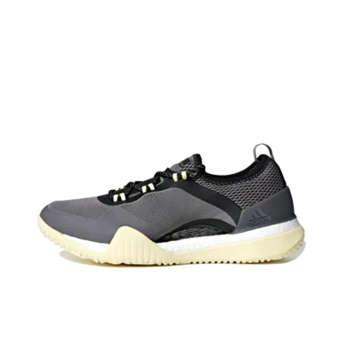 Stella McCartney x Adidas Pureboost X Slip-Resistant Shock Absorbers Low Top Беговые кроссовки Женские Черный Серый